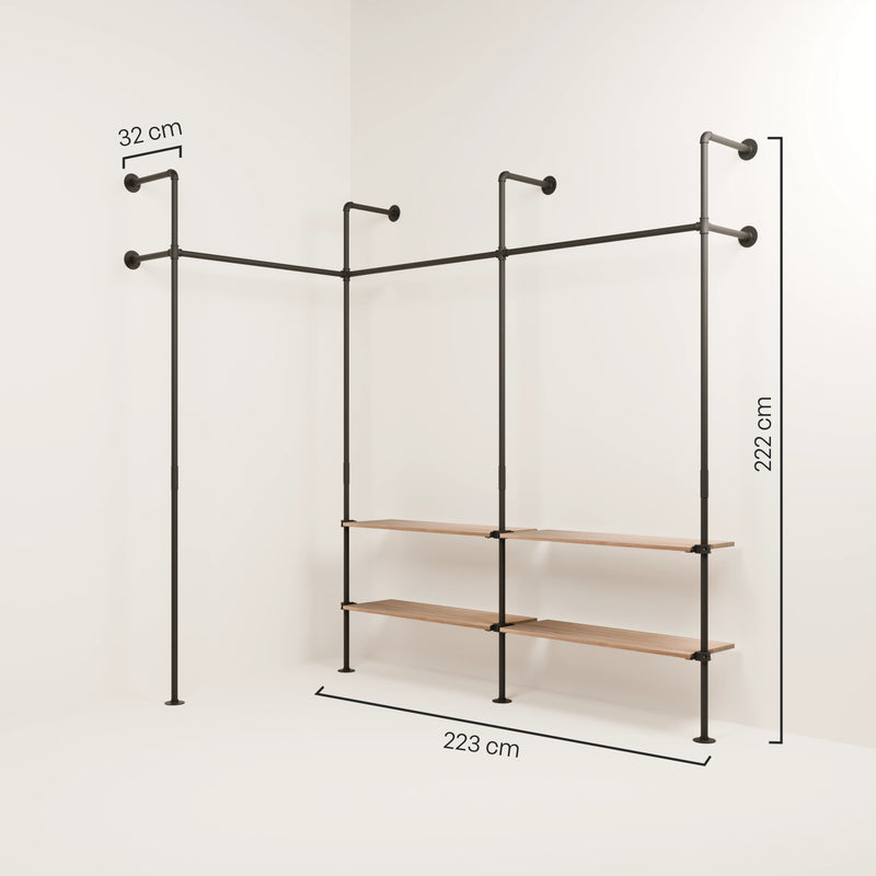 KIM EDGE 3 OAK – 4 Regalböden