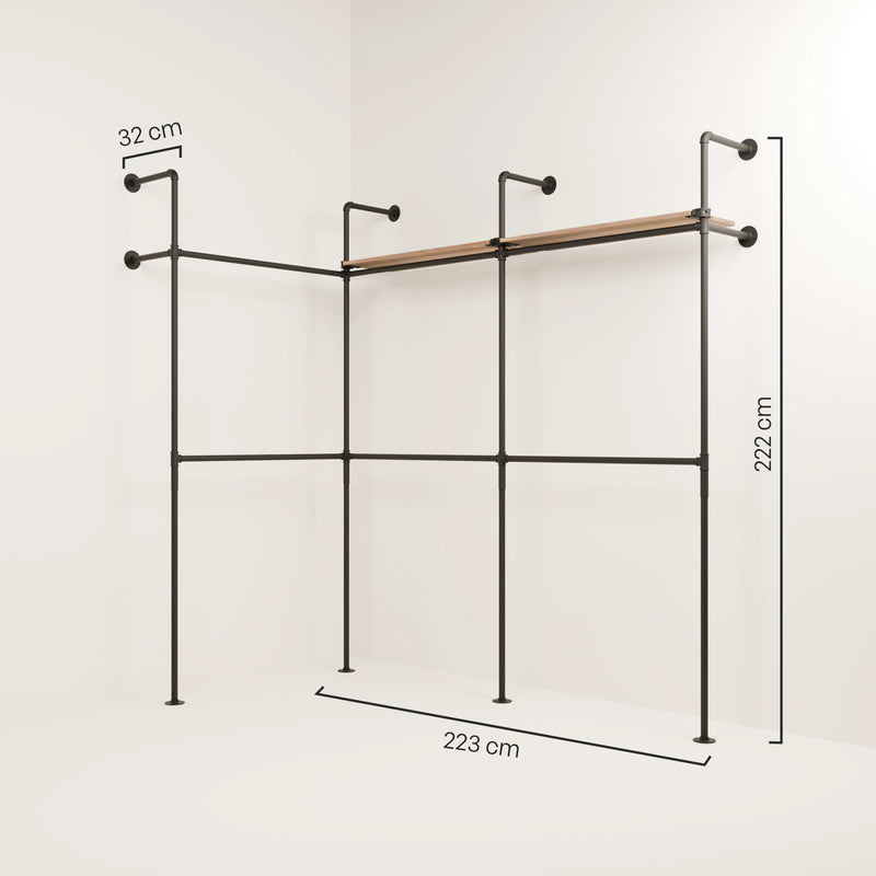 KIM EDGE DOUBLE 3 OAK – 2 Regalböden