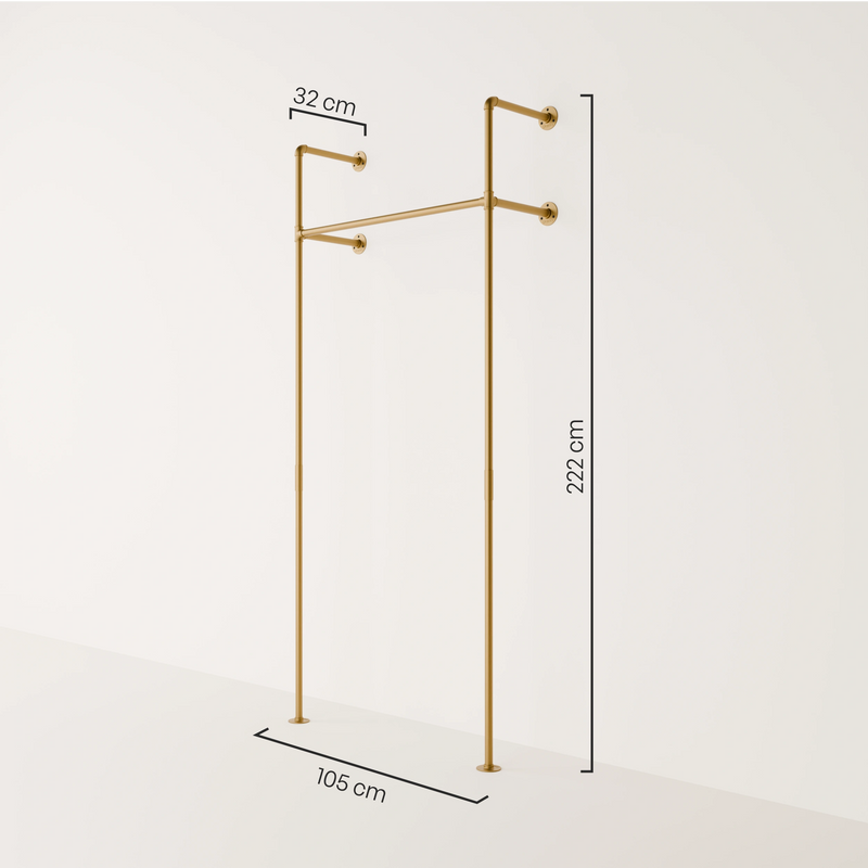 Garderobe Gold Maße
