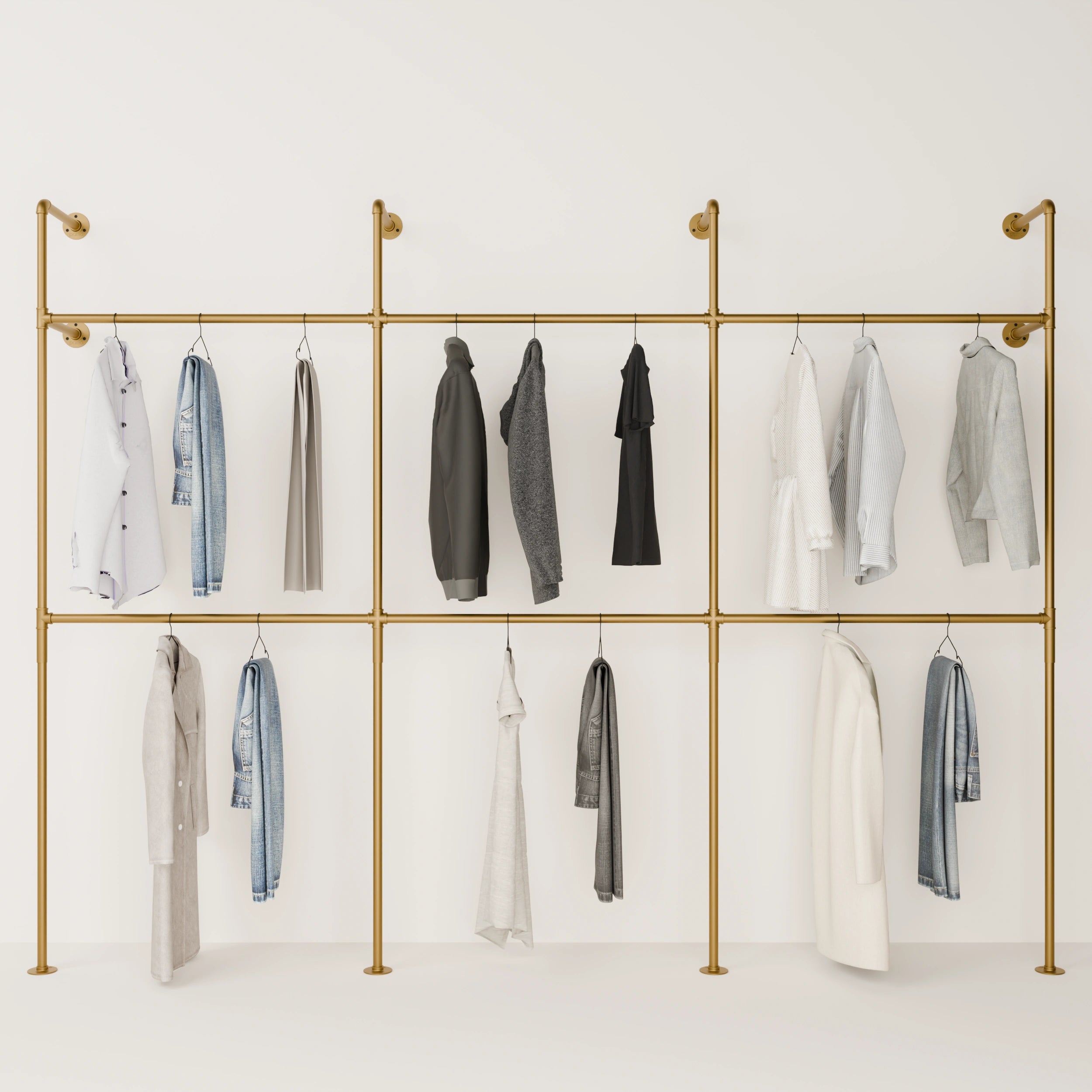 Wandgarderobe gold