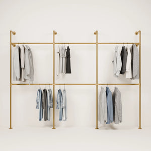 Wandgarderobe gold